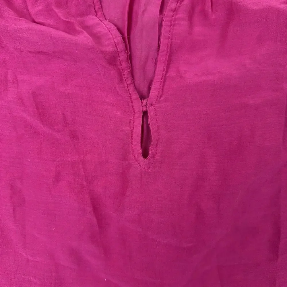 $239 Velvet BY Graham & Spencer Women's M Pink V-neck Ruffle Flutter Sheer Light - Picture 5 of 9